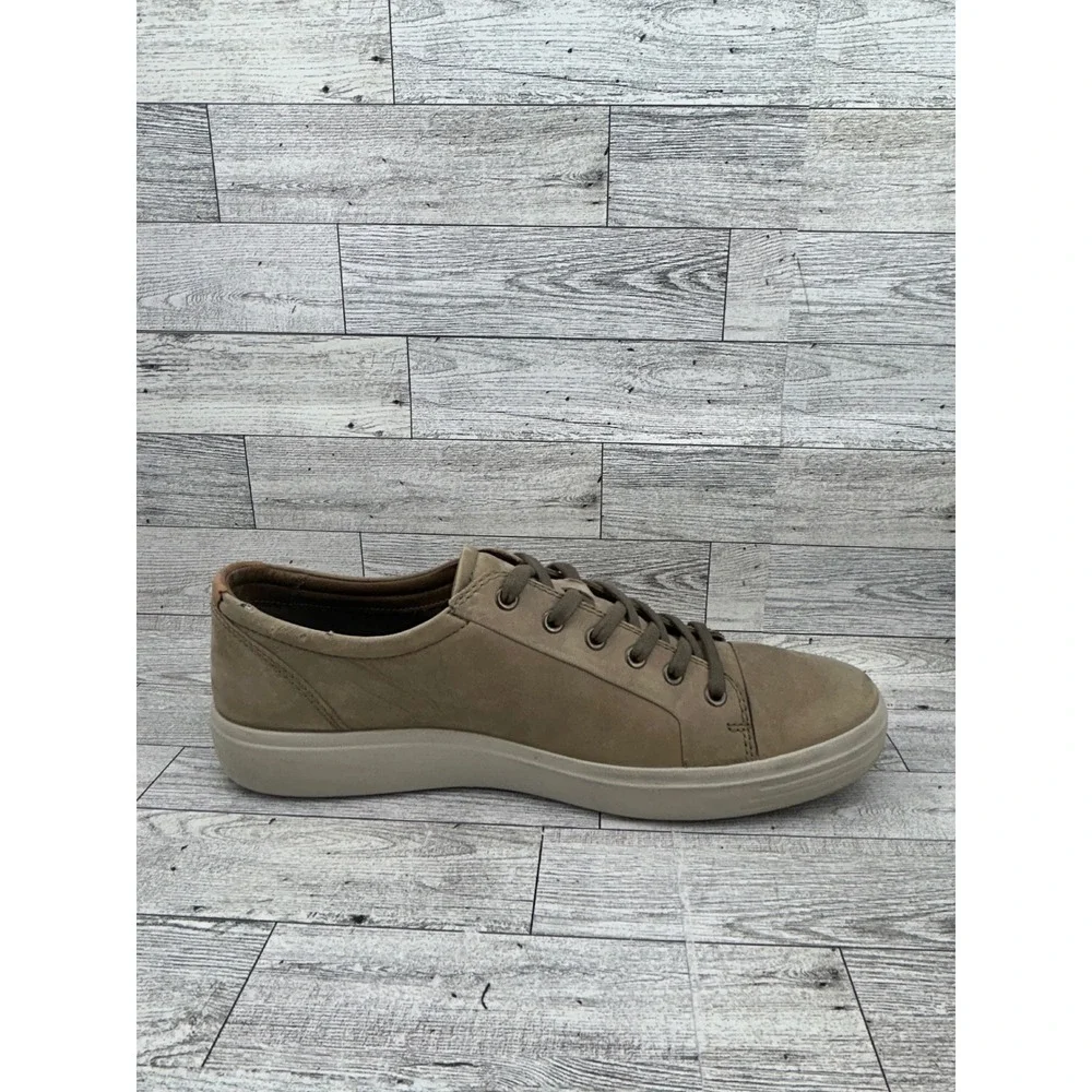 ECCO Men's Casual Sneakers Taupe Leather Lace Up Comfort Size 11 EU‎ 45